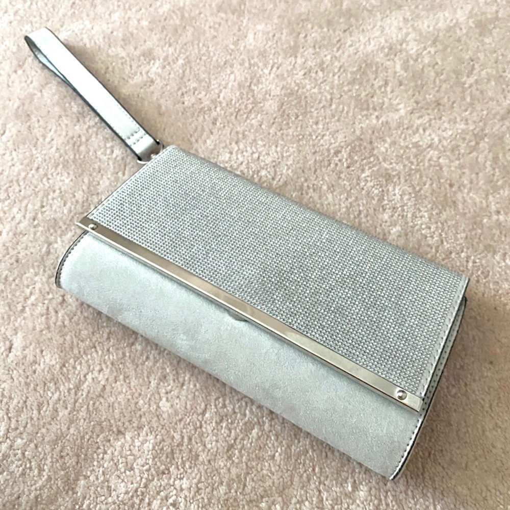 Aldo Silver Crystal Studded Handbag